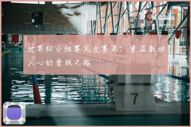 世界杯小组赛完全赛果:重温激动人心的晋级之路